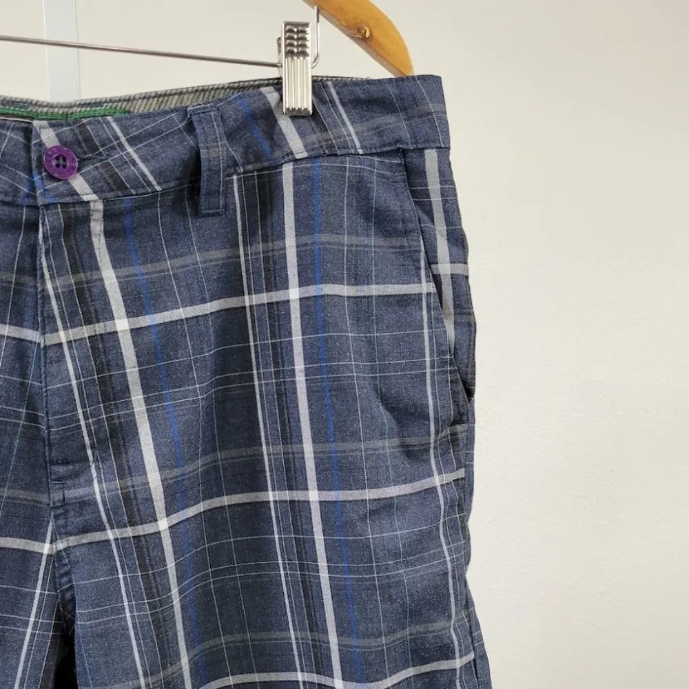 O'NEILL triumph flat front shorts charcoal blue Sz 36